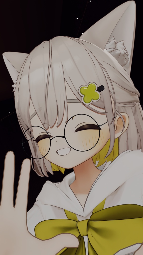 【VRChat】だて丸眼鏡　しらつめちゃん対応