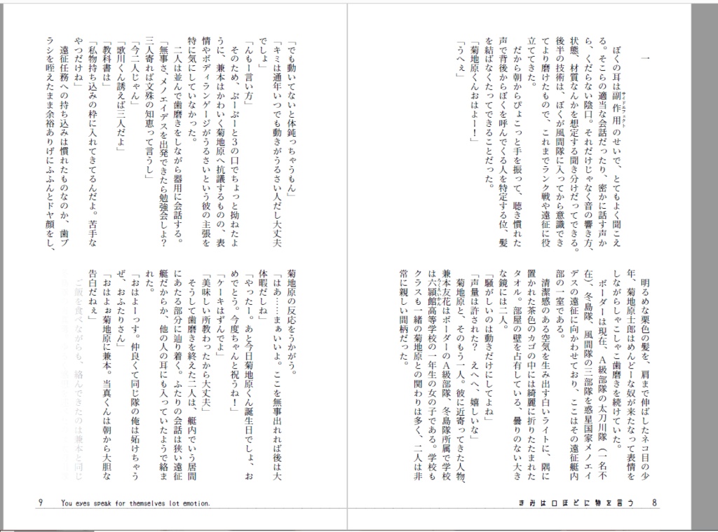 【WT夢本】きみは口ほどに物を言う