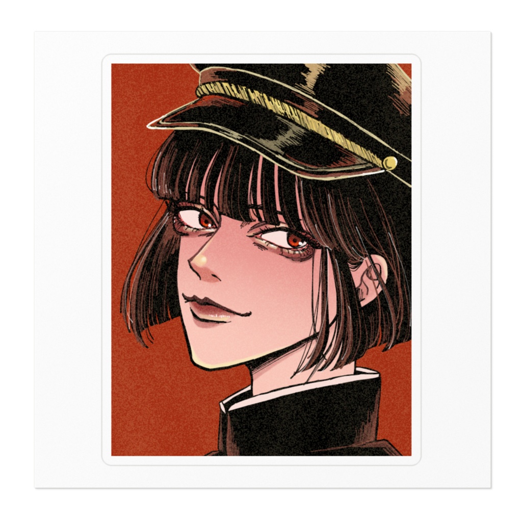 おかっぱステッカー