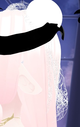 [FREE VROID] Transparent Lace white (wedding?) headdress