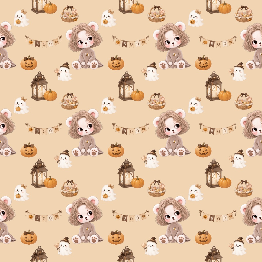 秋・ハロウィン・クリスマス|シームレスデジタルペーパー 6枚セット|miel by hucci