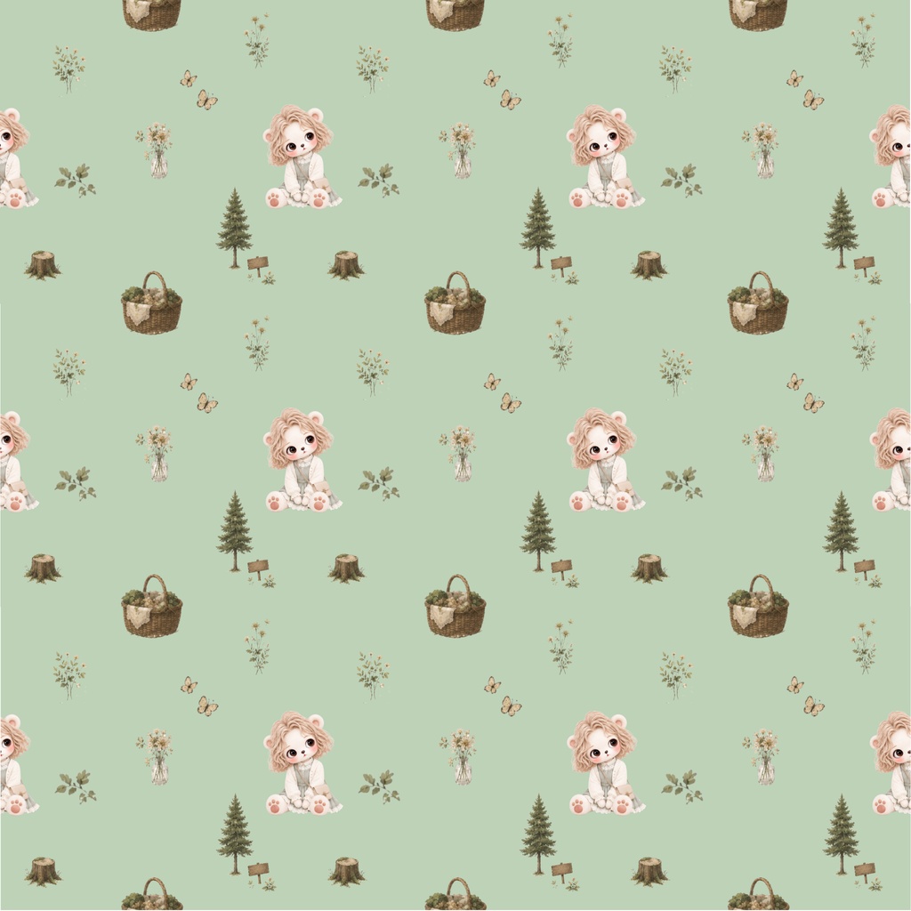 夜空・森・カフェ|シームレスデジタルペーパー 6枚セット|miel by hucci