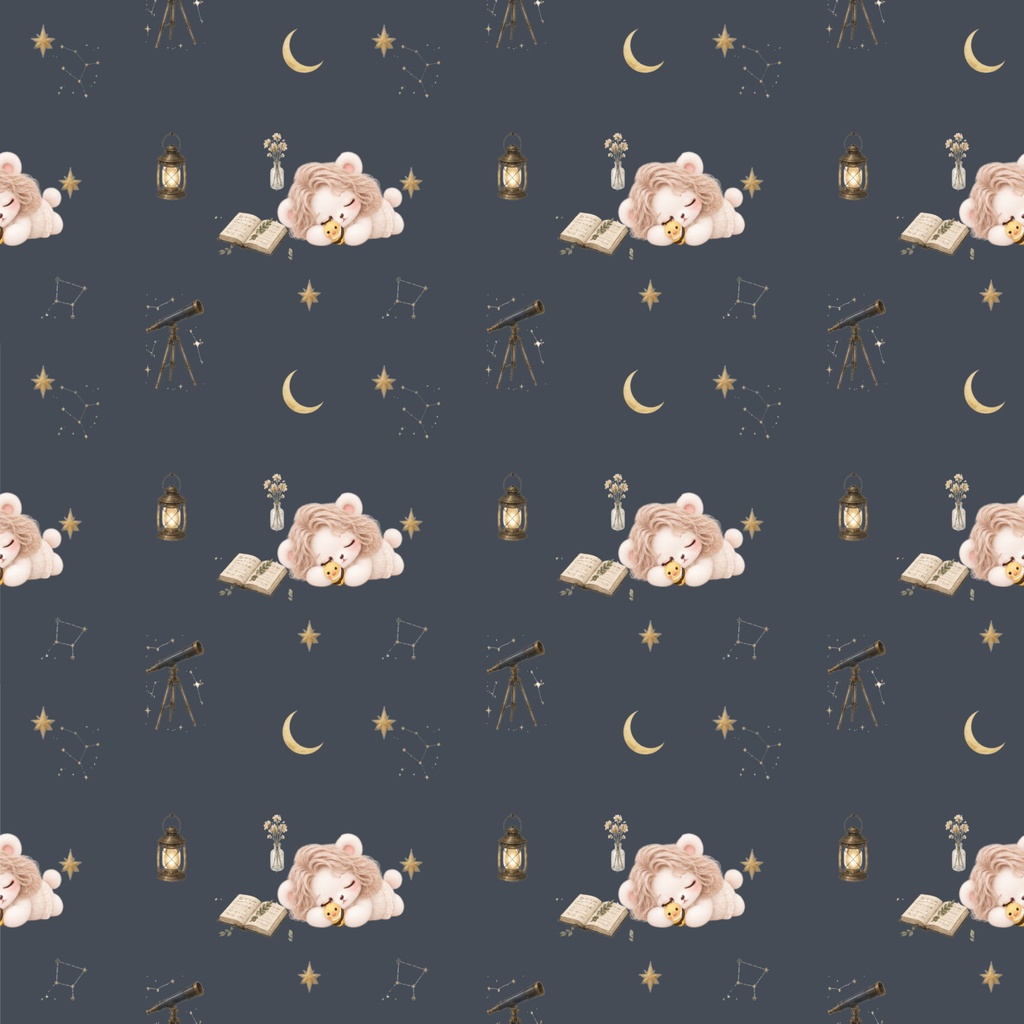 夜空・森・カフェ|シームレスデジタルペーパー 6枚セット|miel by hucci