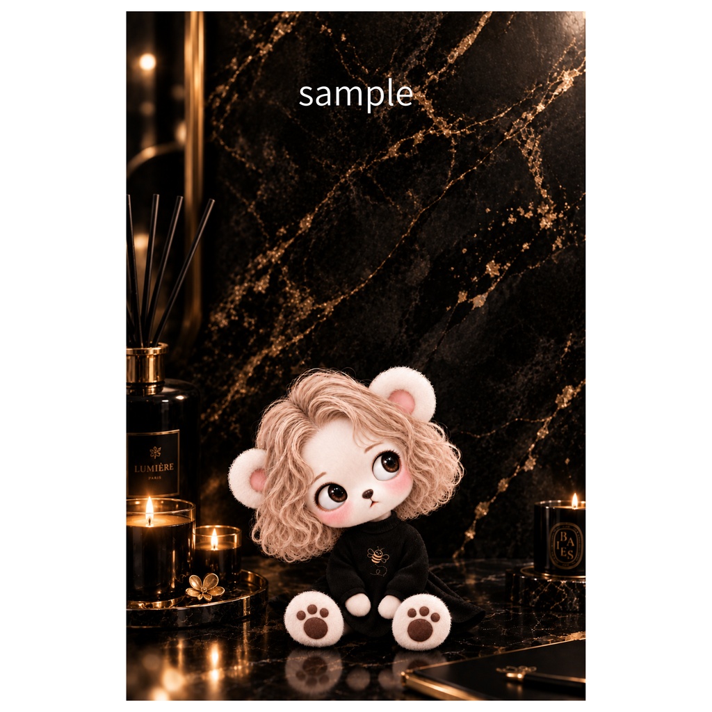 Black Miel|大人可愛いキラキラスマホ壁紙|ブラック×ゴールド|iPhone・Android対応|miel by hucci