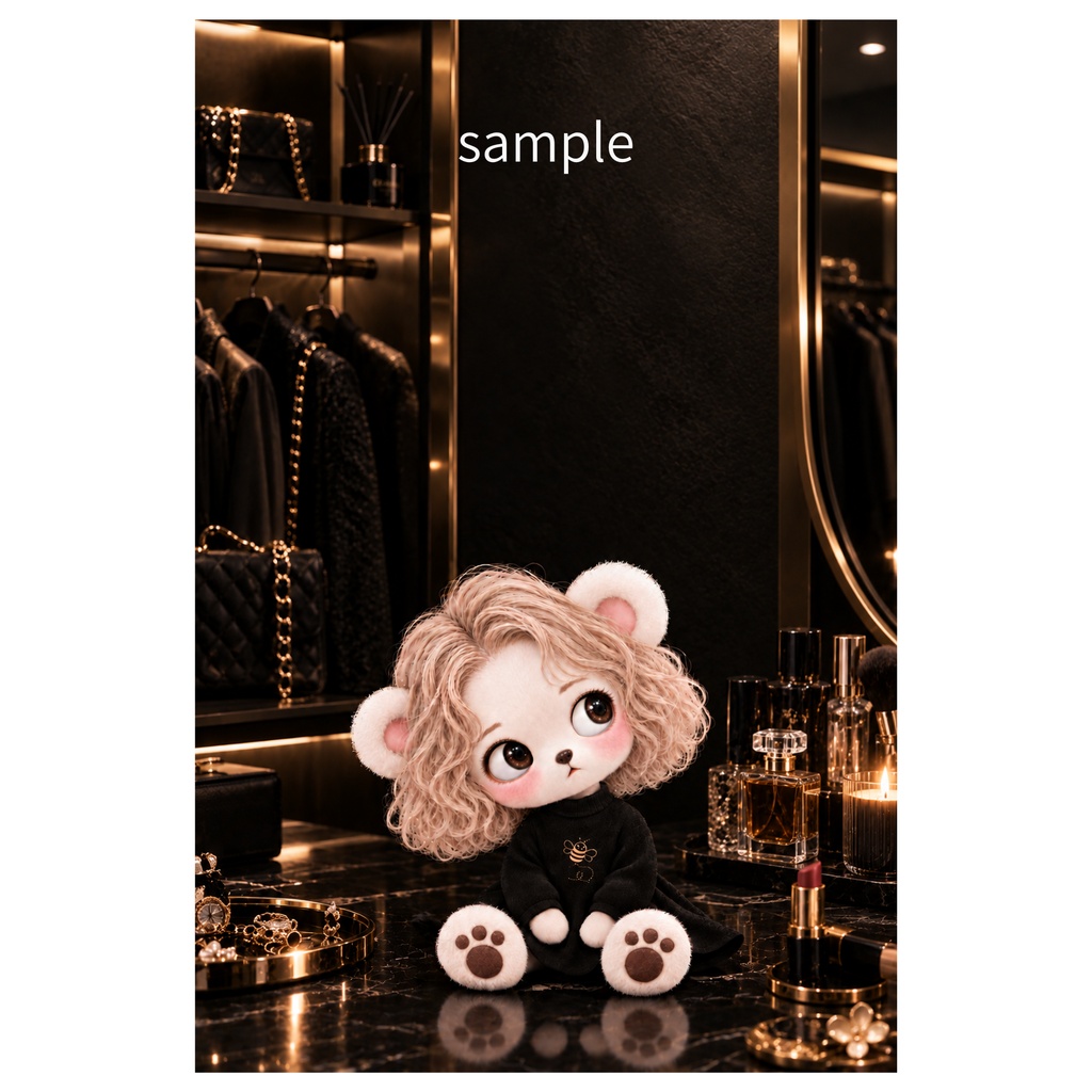 Black Miel|大人可愛いキラキラスマホ壁紙|ブラック×ゴールド|iPhone・Android対応|miel by hucci