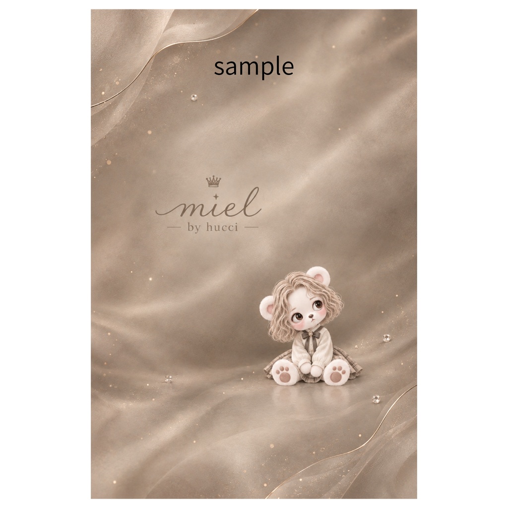 Miel くすみカラーの大人かわいいスマホ壁紙 3枚セット|高画質・デジタル壁紙