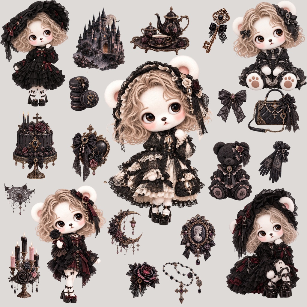 Miel Gothic Lolita Collection|ゴシックロリータ PNG素材21アイテム
