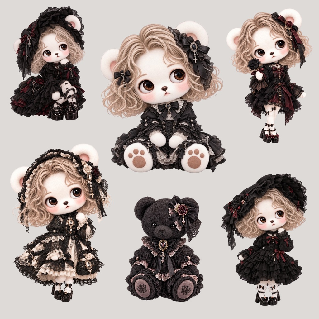 Miel Gothic Lolita Collection|ゴシックロリータ PNG素材21アイテム