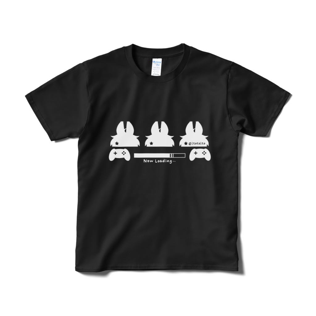 「Now Loading」Tシャツ:ブラック