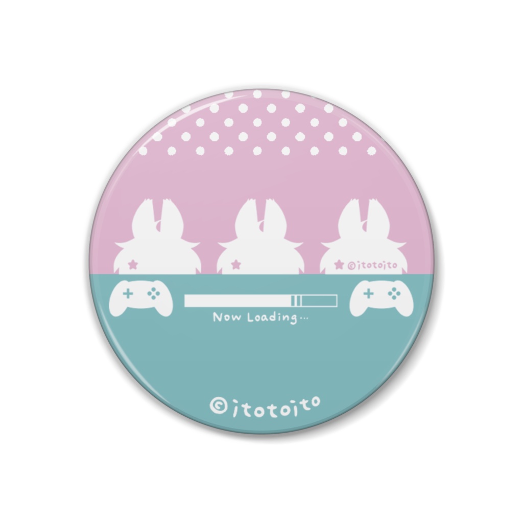 itotoito缶バッジ丸形:パステルポップ