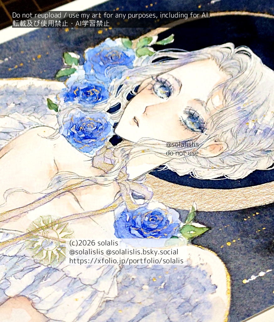 フレームレス原画「月の砂の降る」2L判