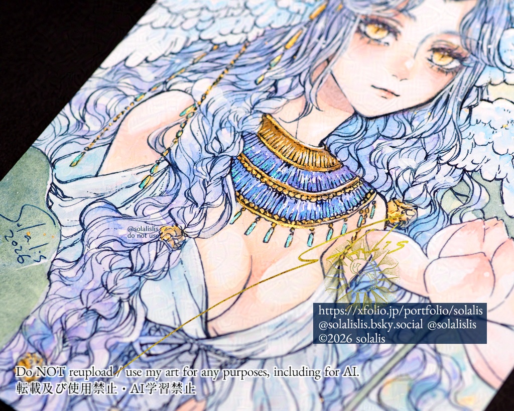 (Sold out)水彩原画「Lotus flower fairy」