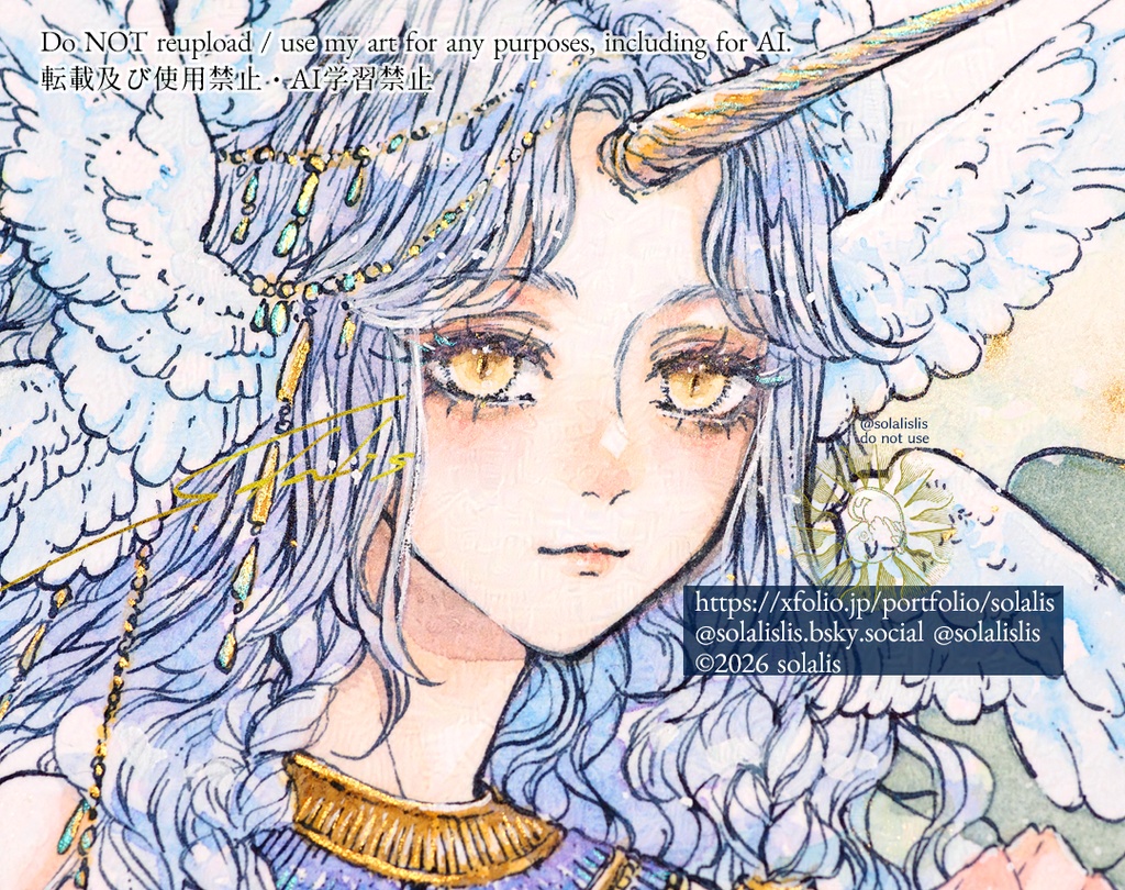 (Sold out)水彩原画「Lotus flower fairy」