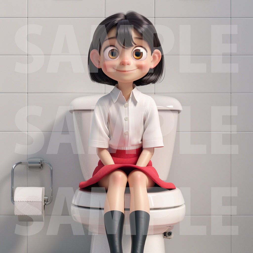 【デジタル妖怪シリーズ】トイレの花子さん【デジタル素材】