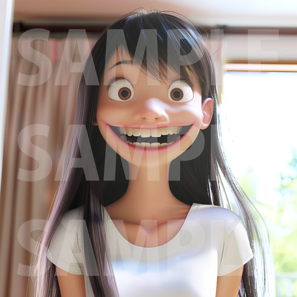 【デジタル妖怪シリーズ】街角アンケート・口裂け女【フリー素材】