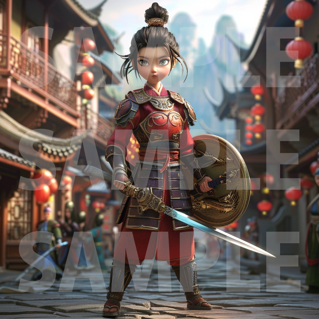 【デジタル神話シリーズ】古代中国の女神・女媧（じょか）【フリー素材】