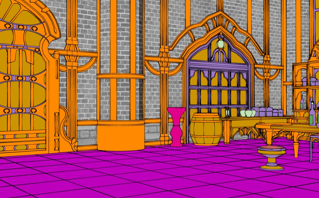 ペンダント居住館線画素材