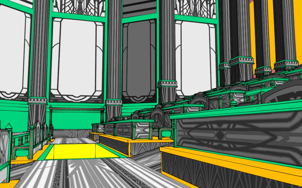 アナイダ・アカデミア線画素材