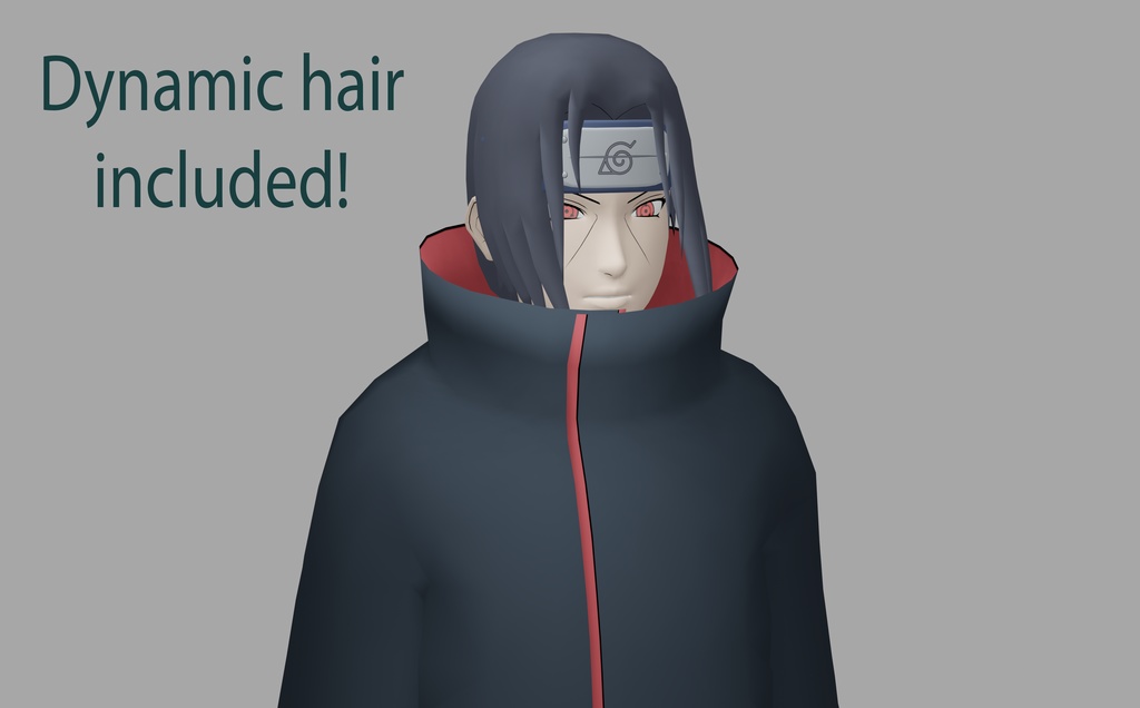 ITACHI UCHIHA - VRCHAT FULL AVATAR - VISEMES - EYE TRACKING - CHANGEABLE CLOTHES