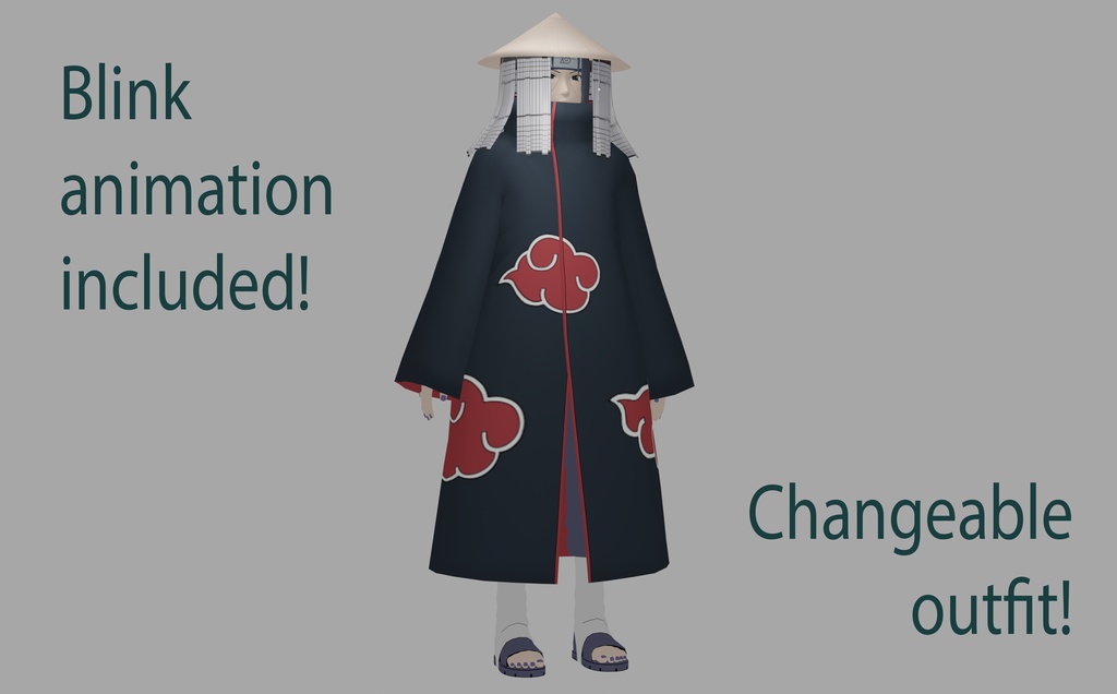 ITACHI UCHIHA - VRCHAT FULL AVATAR - VISEMES - EYE TRACKING - CHANGEABLE CLOTHES