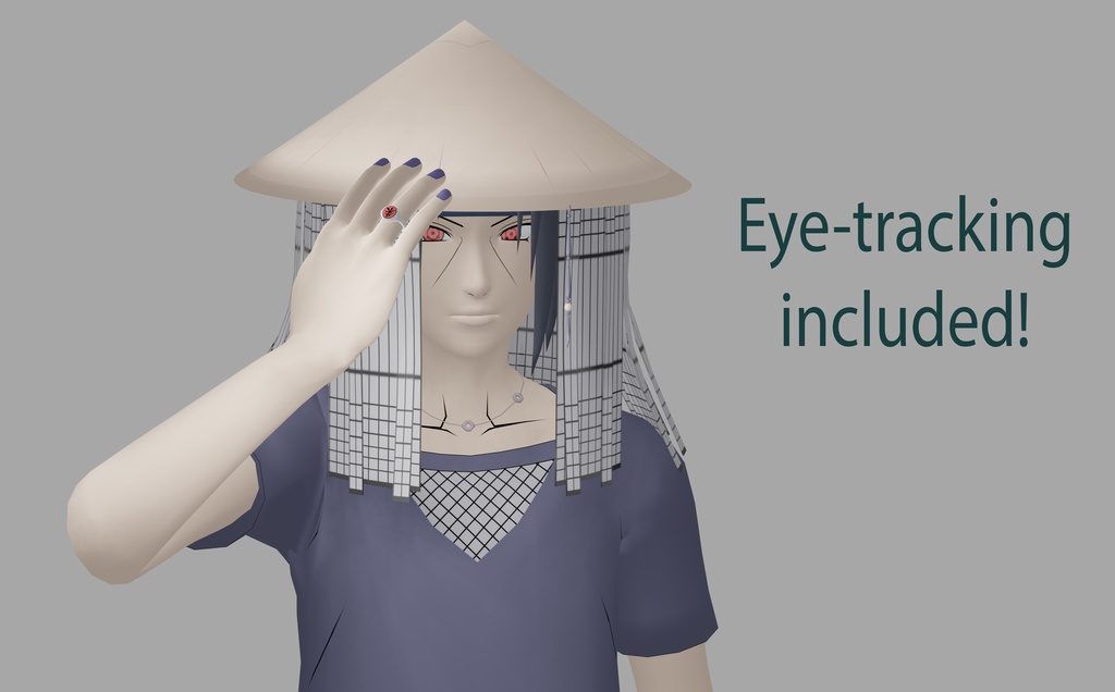 ITACHI UCHIHA - VRCHAT FULL AVATAR - VISEMES - EYE TRACKING - CHANGEABLE CLOTHES