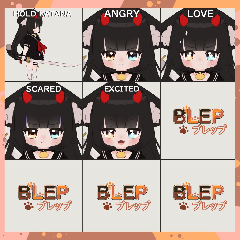 Myu 🐱🖤 | Blep35 Studio【オリジナルVRMモデル / VTuber・配信向け】