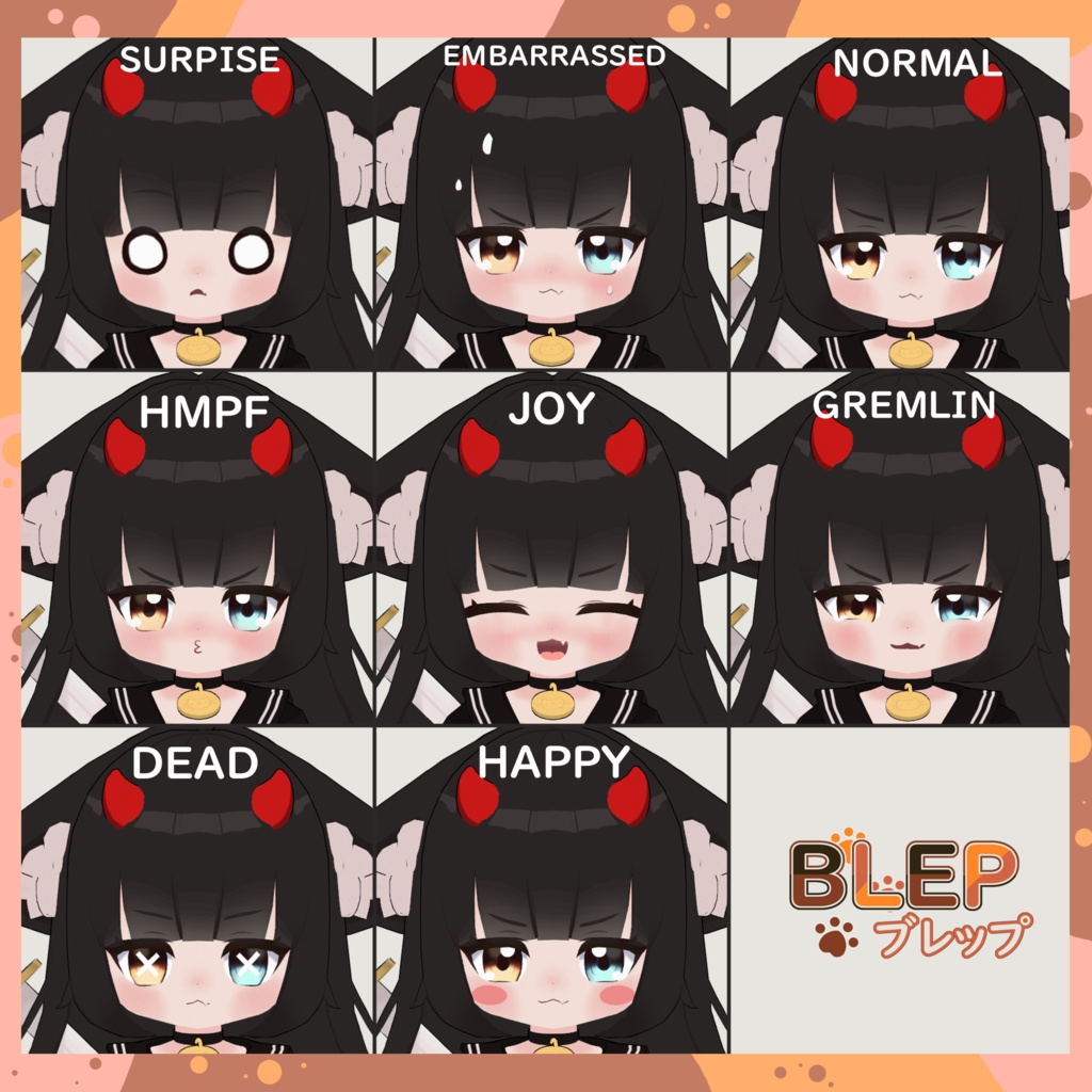 Myu 🐱🖤 | Blep35 Studio【オリジナルVRMモデル / VTuber・配信向け】