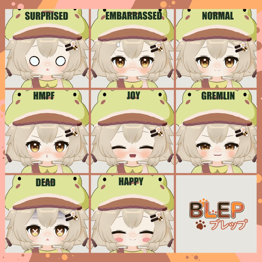 Mochi 🐸🌼| Blep35 Studio【オリジナルVRMモデル / VTuber・配信向け】