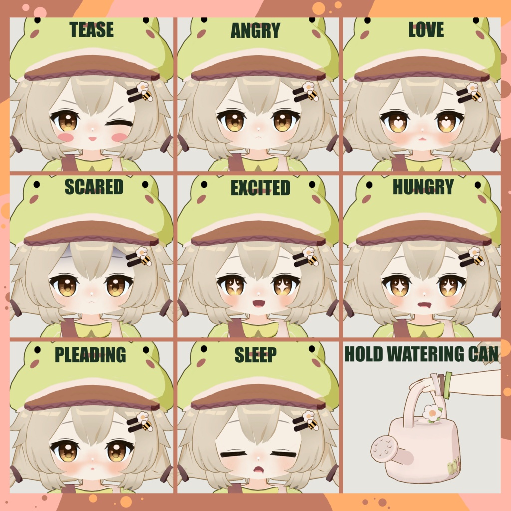 Mochi 🐸🌼| Blep35 Studio【オリジナルVRMモデル / VTuber・配信向け】