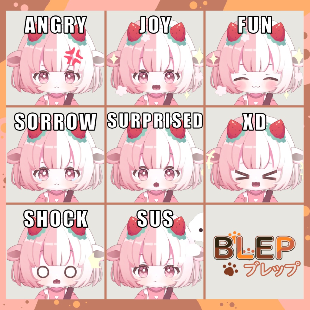 Moe 🐮🍓 | Blep35 Studio【オリジナルVRMモデル / VTuber・配信向け】