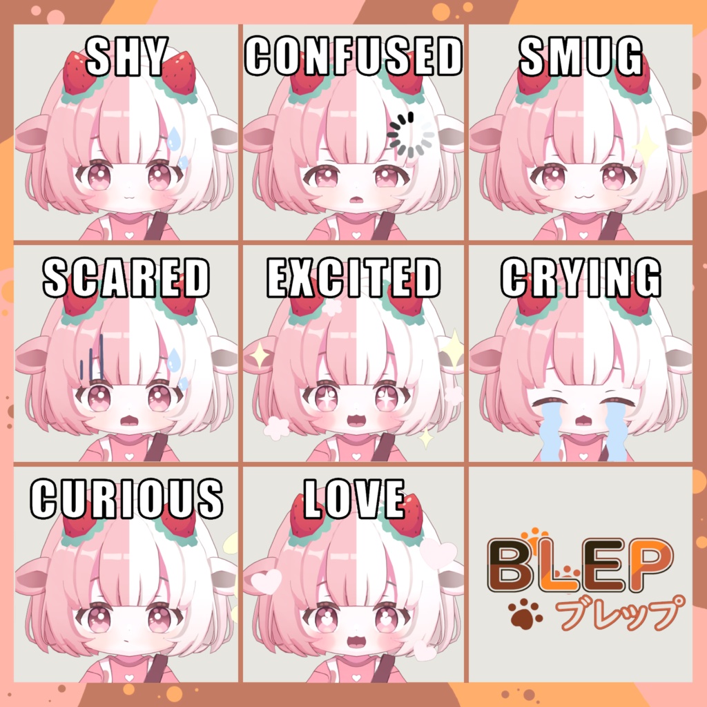 Moe 🐮🍓 | Blep35 Studio【オリジナルVRMモデル / VTuber・配信向け】