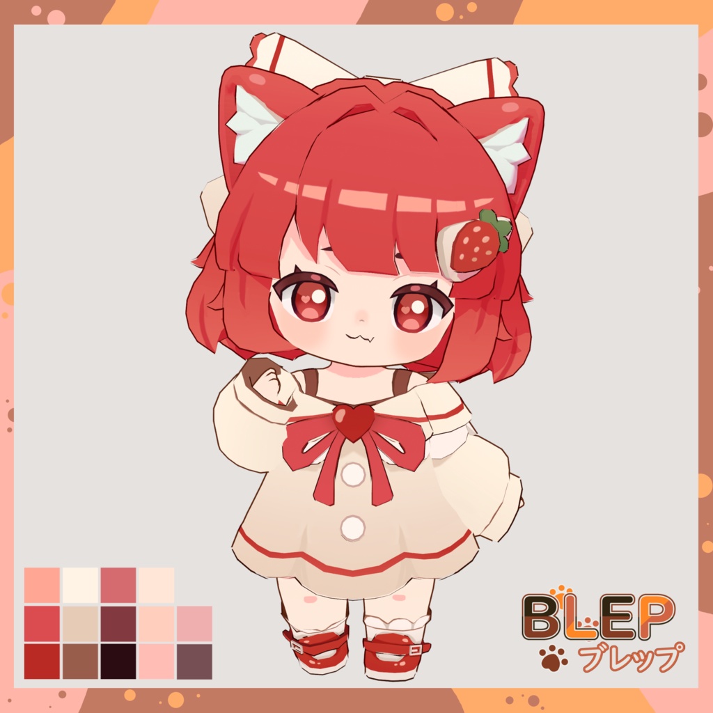 Ichika 🐱🍓 | Blep35 Studio【オリジナルVRMモデル / VTuber・配信向け】