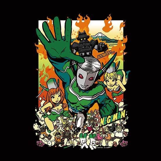 ネギマンTシャツブラック by KENTOO