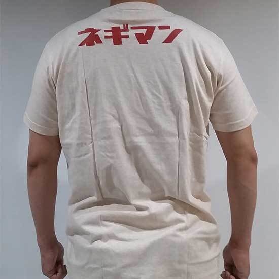 ネギマン湯気Tシャツ ヘザーベージュ