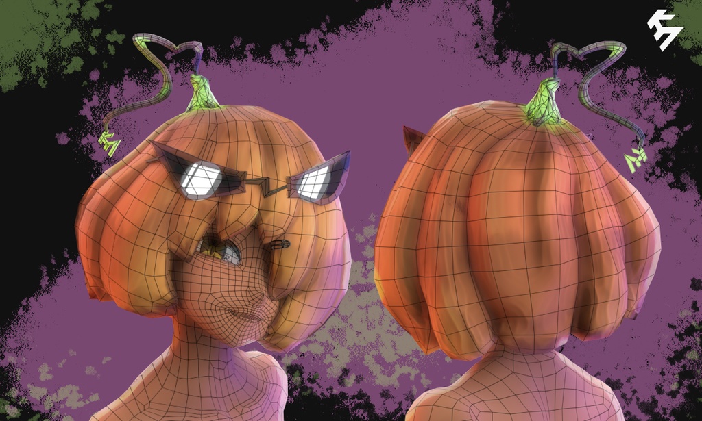 Pumpkin hat hair / 帽子 ヘア かぼちゃ