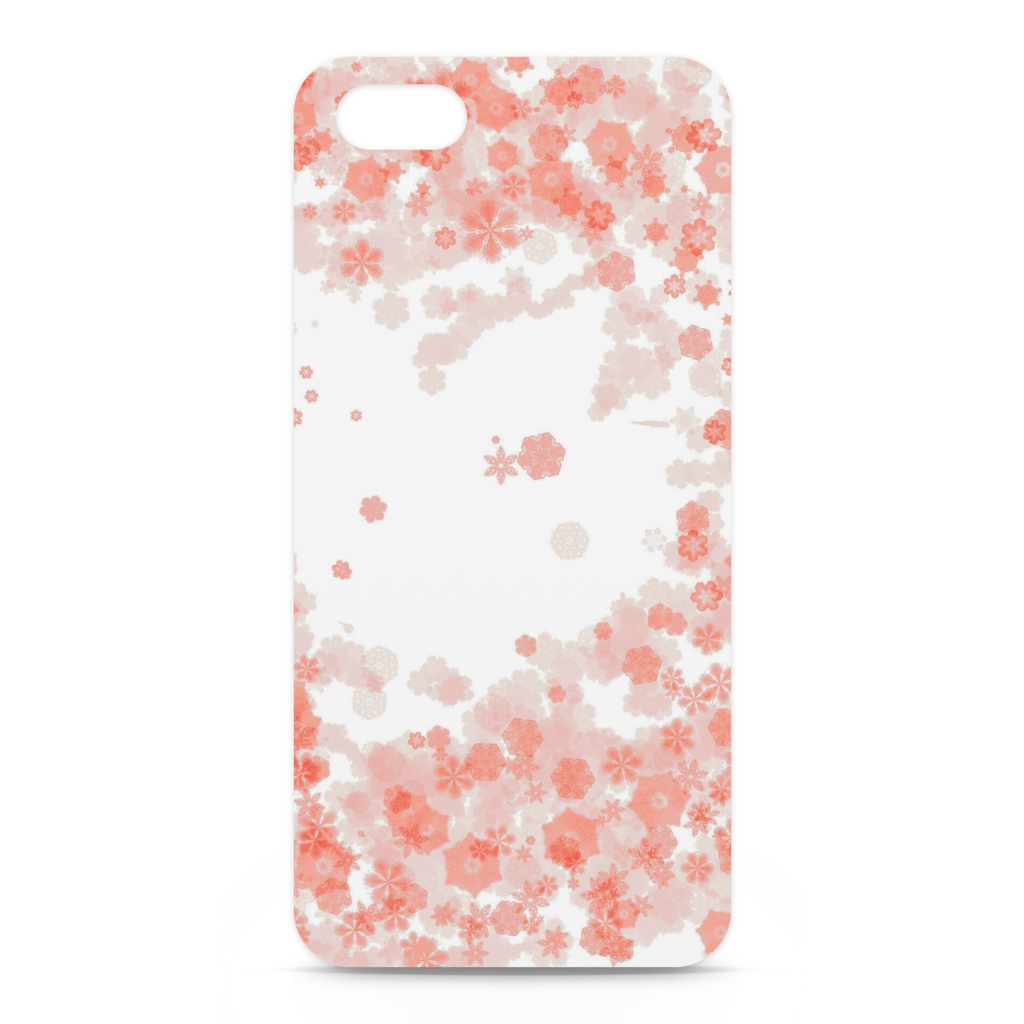 iPhoneケース　雪の桜