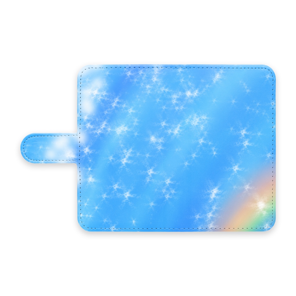 スマホケース手帳型 虹