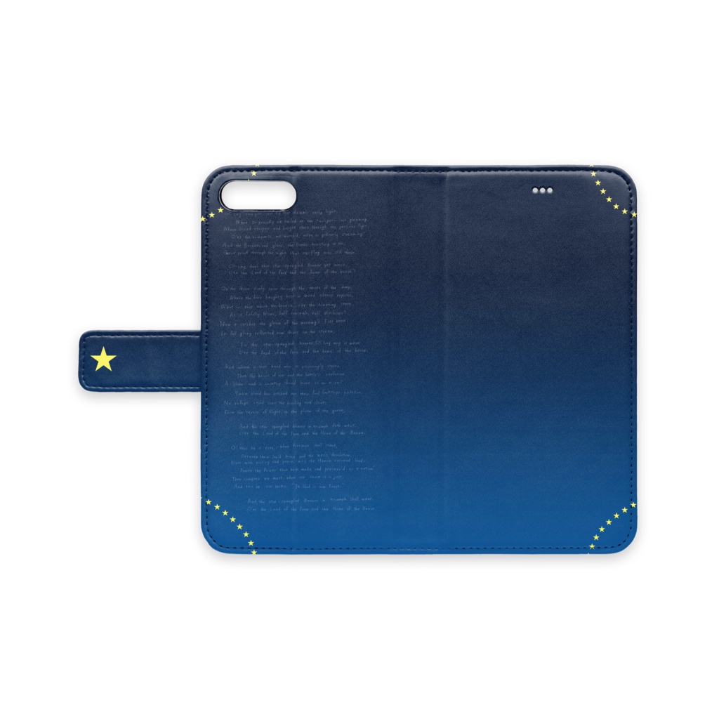 手帳型iPhoneカバー アメリカ国歌the Star-Spangled Banner