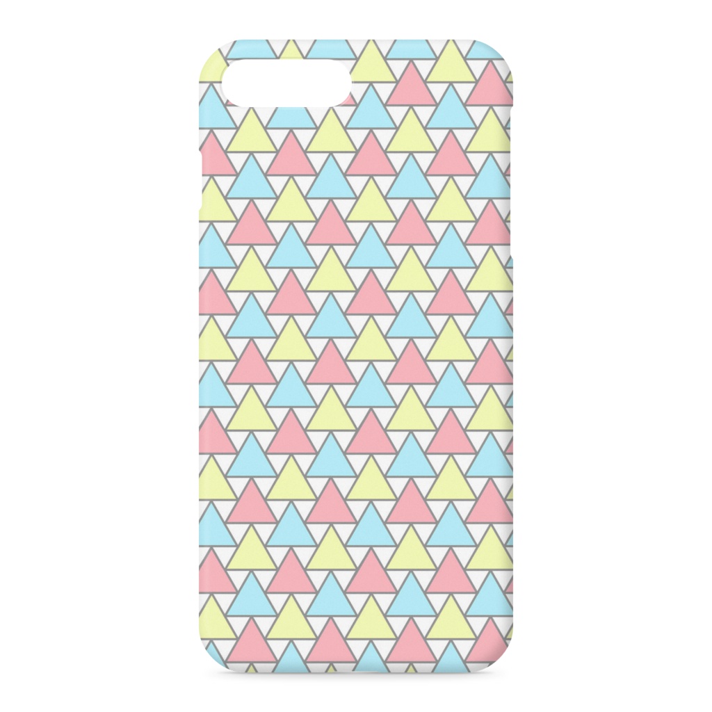 iPhoneカバー 三角形パステル