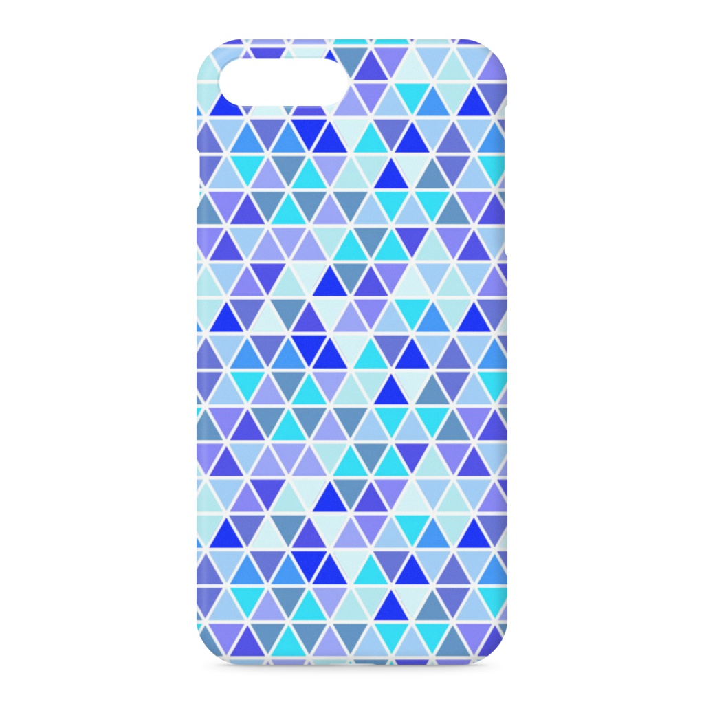 iPhoneカバー　三角形　青