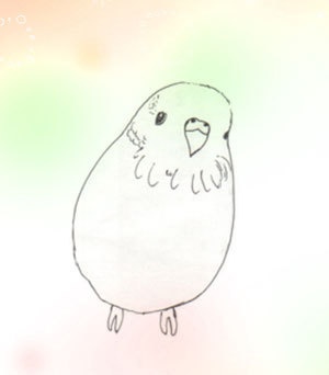 手帳型スマホケース インコ