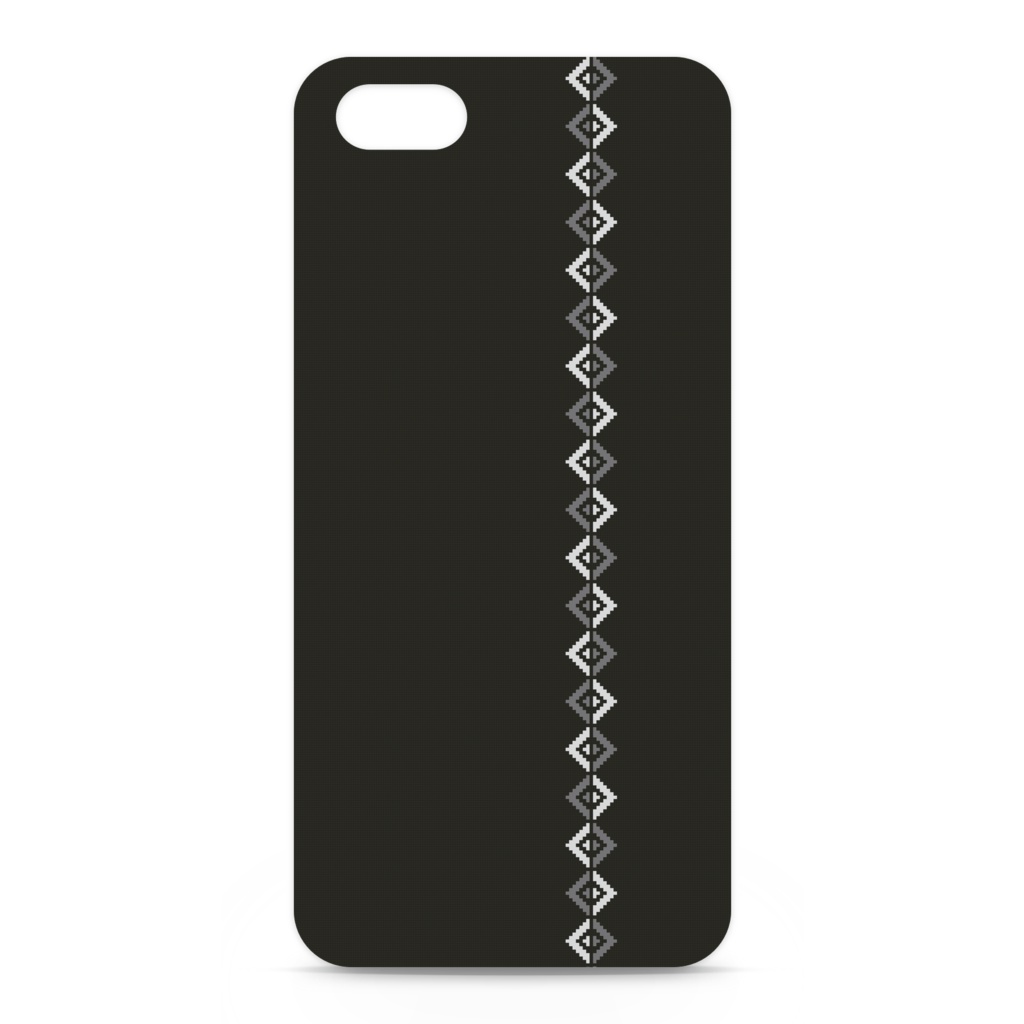 iPhoneケース モノクロ四角ライン◇◆◇黒