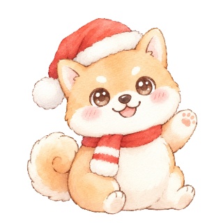 【16種セット】サンタ柴犬のクリスマス&お正月アイコン素材集