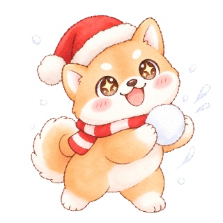 【16種セット】サンタ柴犬のクリスマス&お正月アイコン素材集