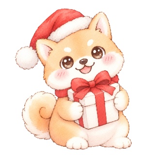 【16種セット】サンタ柴犬のクリスマス&お正月アイコン素材集