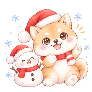 【16種セット】サンタ柴犬のクリスマス&お正月アイコン素材集