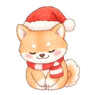 【16種セット】サンタ柴犬のクリスマス&お正月アイコン素材集