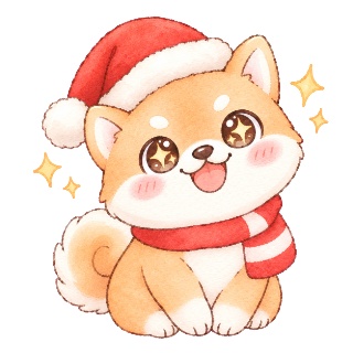 【16種セット】サンタ柴犬のクリスマス&お正月アイコン素材集