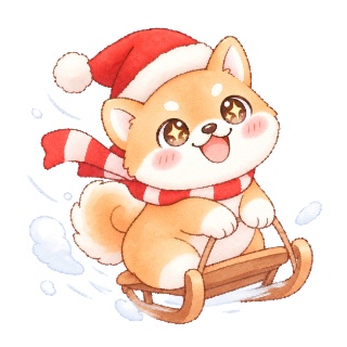 【16種セット】サンタ柴犬のクリスマス&お正月アイコン素材集