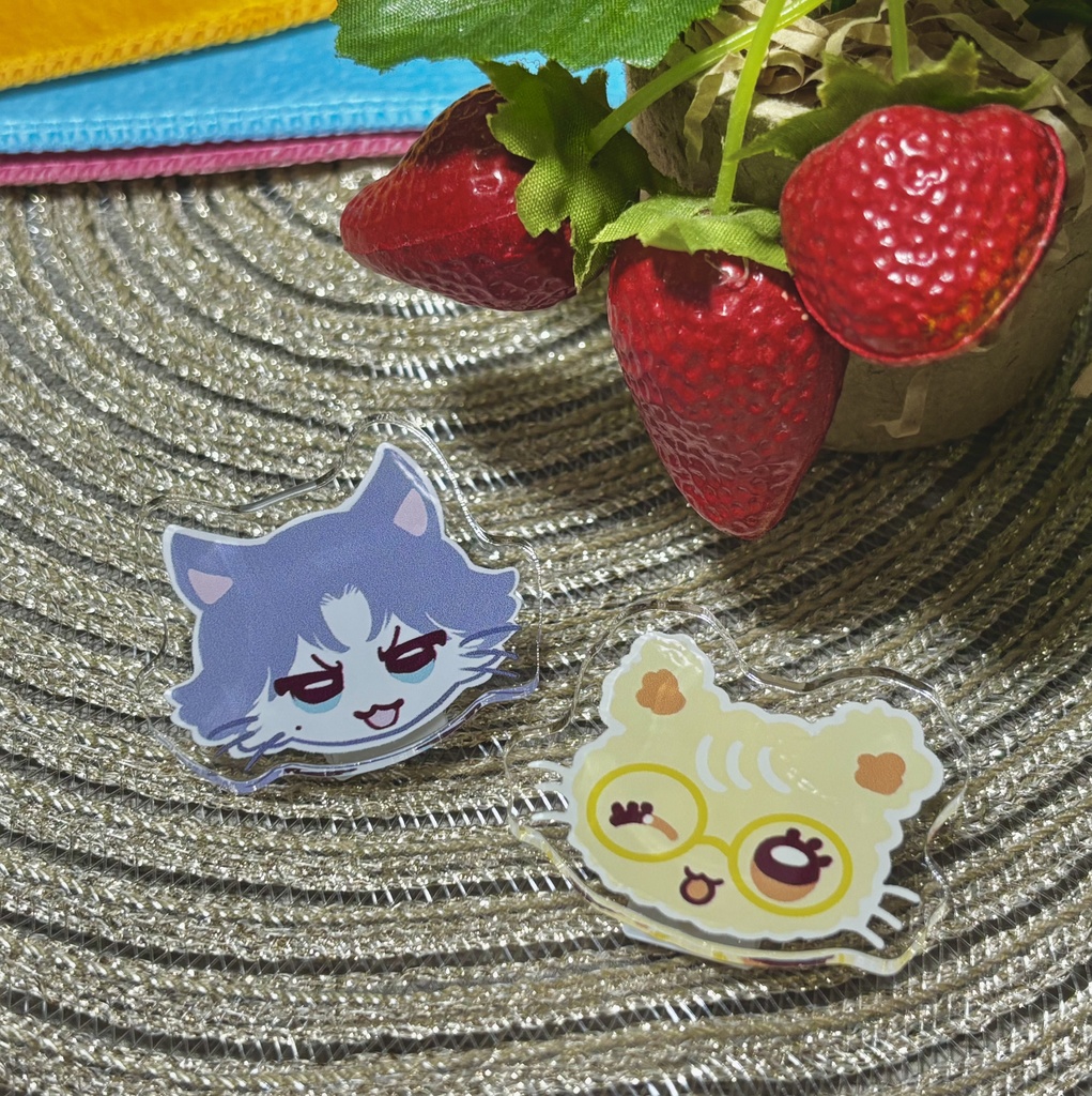 跡入にゃんず アクリルバッジ